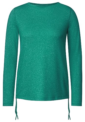 CECIL Damen B318765 Langarmshirt, smaragd Green, S von Cecil