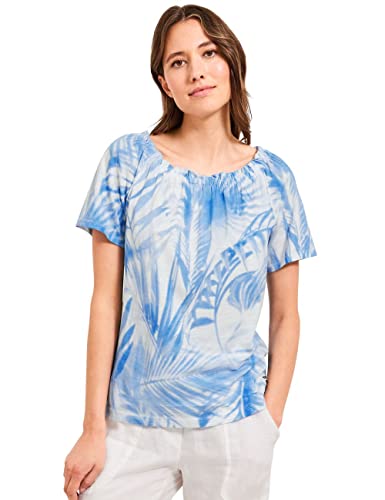 CECIL Damen B320037 Sommershirt Bedruckt, Tranquil Blue, M von Cecil