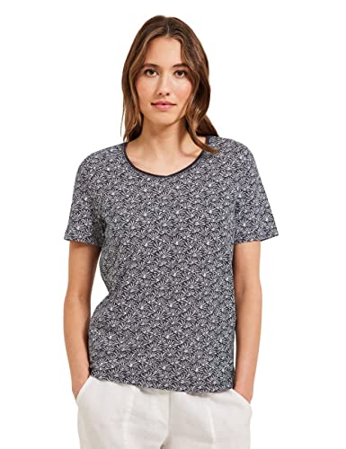 CECIL Damen B320046 Kurzarmshirt Bedruckt, Carbon Grey, Small von Cecil