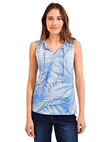 CECIL Damen B320048 Sommertop Floral, Tranquil Blue, XXL von Cecil