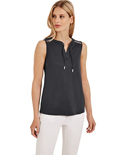 CECIL Damen B320057 Sommertop, Carbon Grey, Medium von Cecil