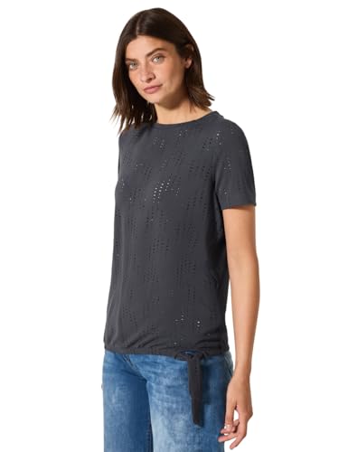 Cecil Damen B323351 T-Shirt, Volcanic Grey, XL von Cecil