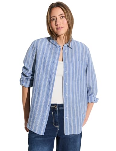 Cecil Damen B344517 LINEN_ Stripe Shirt Blouse, Linen Chambray Blue, M EU Cecil Damen B344517 LINEN_ Stripe Shirt Blouse, Linen Chambray Blue, M EU von Cecil