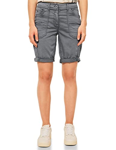 Cecil Damen B375218 Baumwollshorts, Graphite Light Grey, 25W EU von Cecil