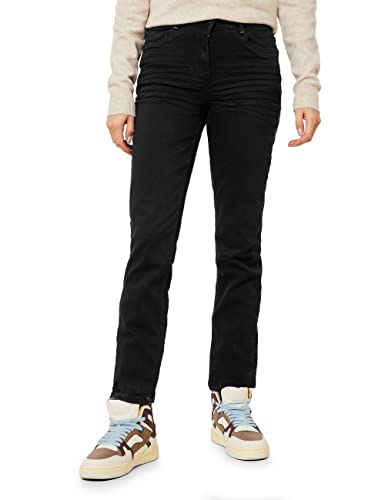 Cecil Damen B375281 Jeanshose, Basic Black Wash, 32W / 32L EU von Cecil