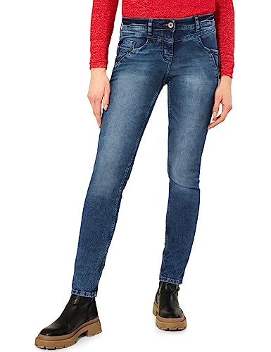 Cecil Damen B375846 Jeanshose Loose, Mid Blue Authentic Washed, 30W / 32L EU von Cecil