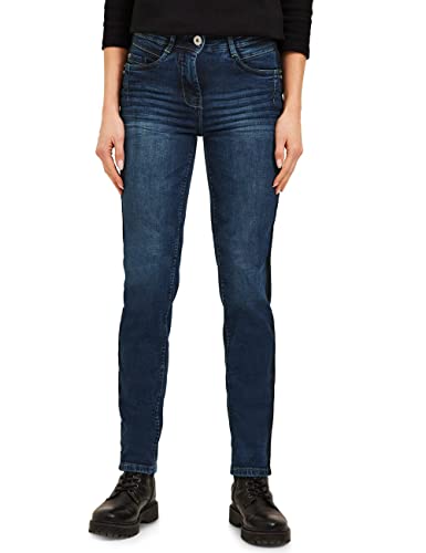 CECIL Damen B375941 Jeanshose Slim, mid Blue wash, 31 von Cecil