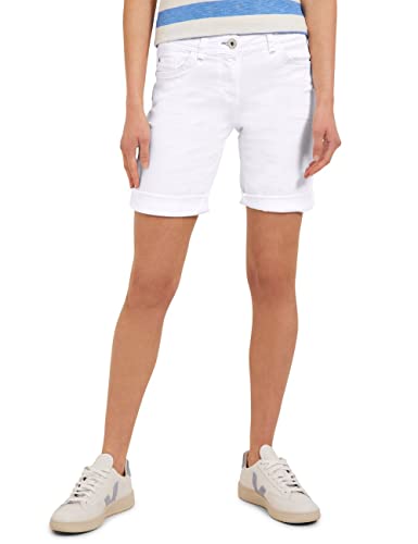 CECIL Damen B376014 Jeansshorts, Weiß, 25W EU von Cecil