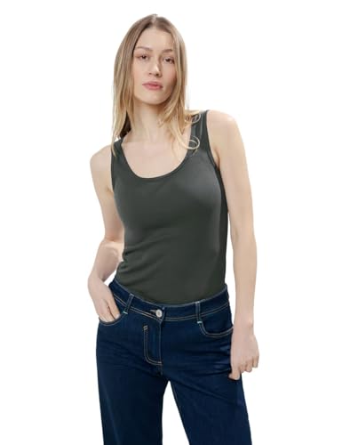 Cecil Damen Basic Top in Unifarbe strong khaki XS von Cecil