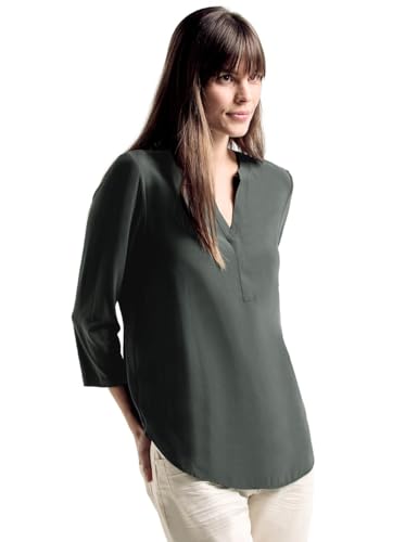 Cecil Damen Bluse mit Materialmix strong khaki L Cecil Damen Bluse mit Materialmix strong khaki L von Cecil