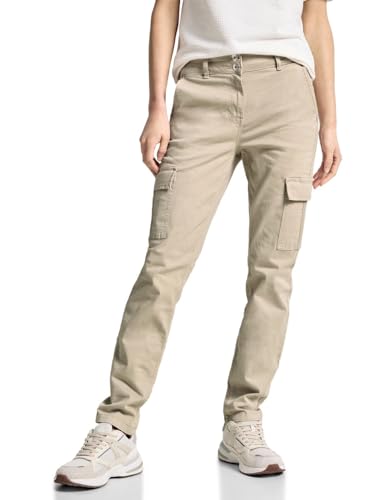 Cecil Damen Cargohose Slim boulder beige 27W / 28L von Cecil