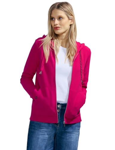 Cecil Damen B321134 Hoodie Sweatjacke, Pink Sorbet, L EU von Cecil