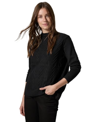 Cecil Damen Jaquard Pullover in Unifarbe von Cecil