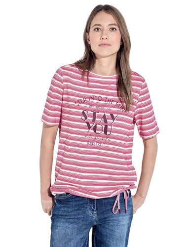 Cecil Damen Kurzarmshirt mit Streifen pink sorbet M von Cecil