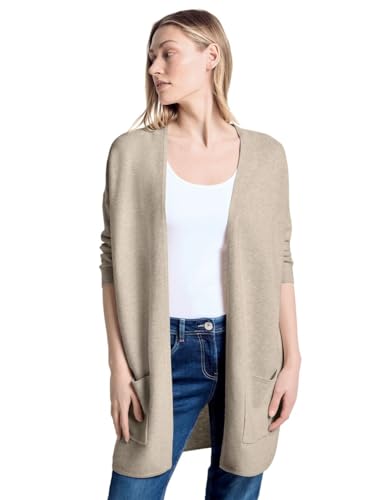 Cecil Damen Lange Strickjacke Beige XS von Cecil