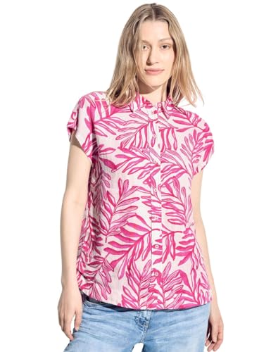 Cecil Damen Leinenbluse mit Print bloomy pink, XL von Cecil