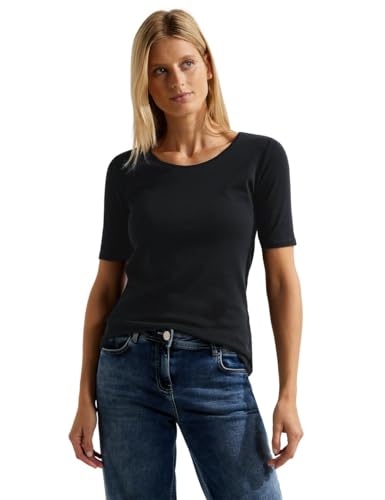 Cecil Damen Lena T Shirt, Schwarz (Black 10001), L EU von Cecil