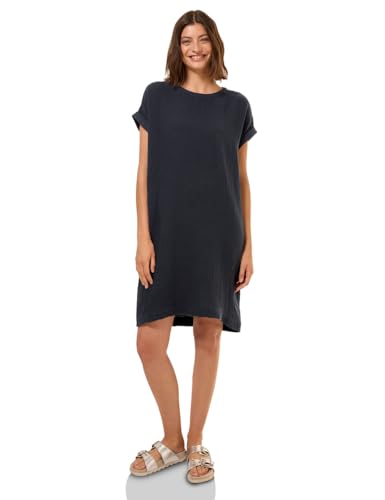 Cecil Damen Musselin-Kleid in Unifarbe von Cecil