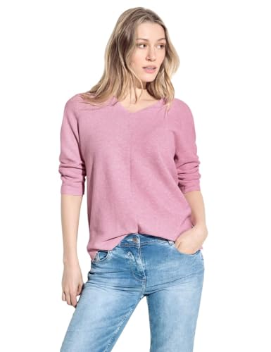 Cecil Damen Pullover mit V-Ausschnit Tender Rose Melange L von Cecil