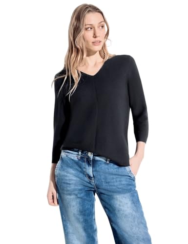 Cecil Damen Pullover mit V-Ausschnit Universal Blue L von Cecil