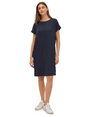 Cecil Damen Seersucker Kleid in Unifarbe von Cecil