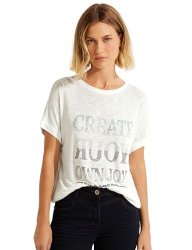 Cecil Damen Shirt mit Steinchen Wording von Cecil