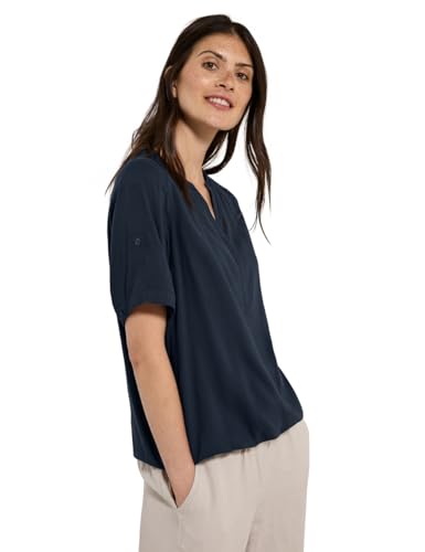 Cecil Damen Split Neck Viskose-Bluse von Cecil