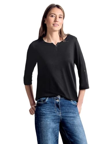Cecil Damen 313172 Fenja T Shirt, Schwarz (Black), XS EU von Cecil