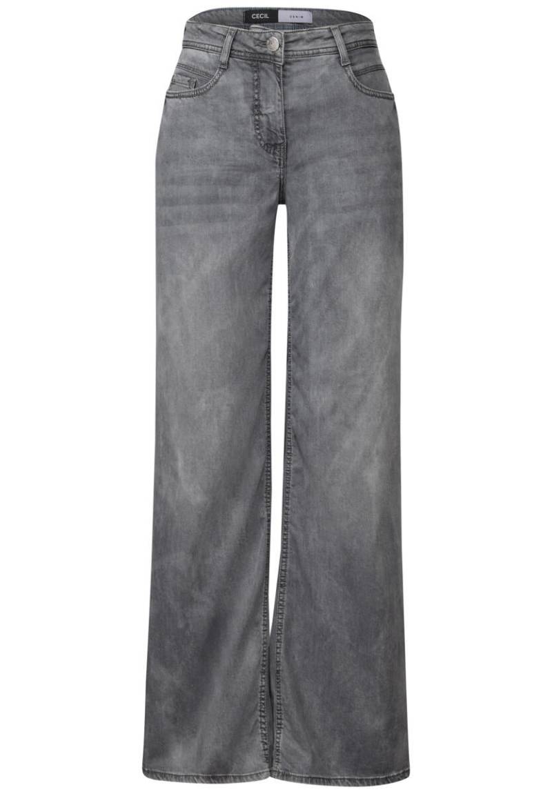 Cecil - Flared Loose Fit Jeans grau - Gr. - 28/30 von Cecil