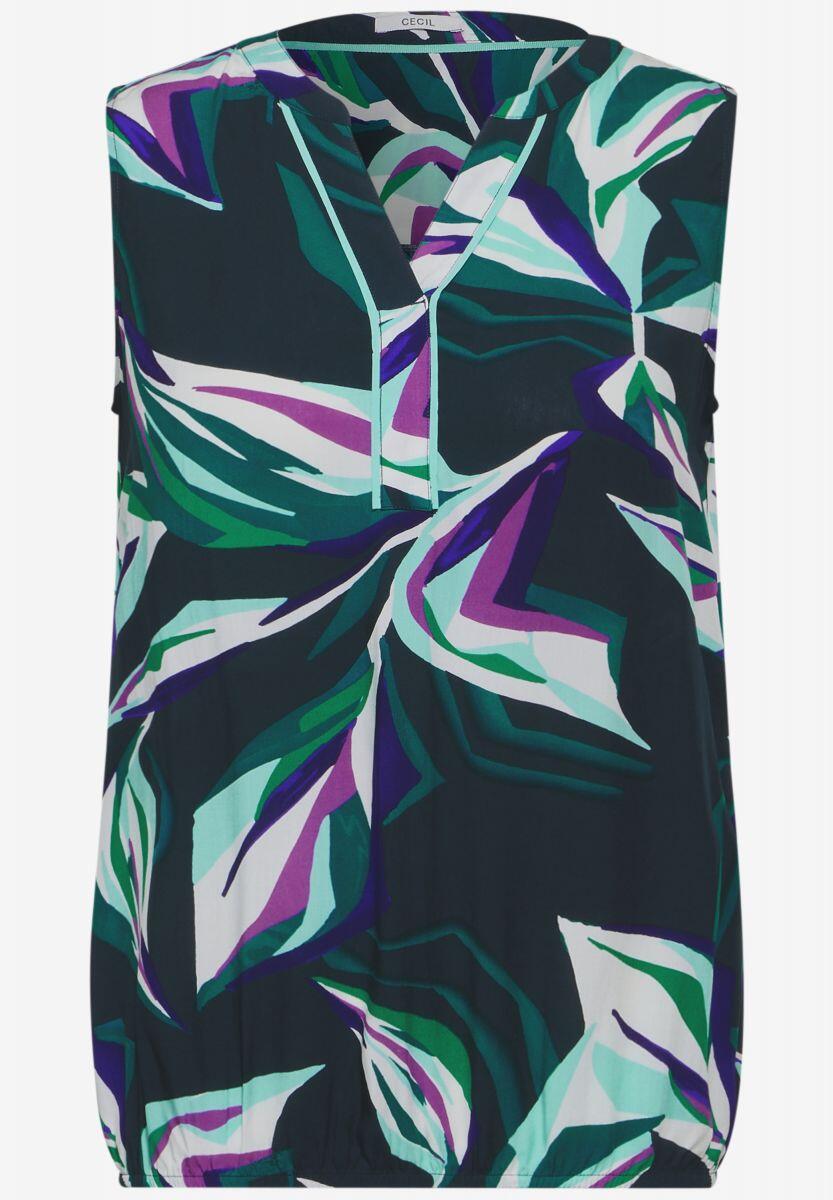 Cecil - Gemusterte Bluse grün - Gr. - XS von Cecil