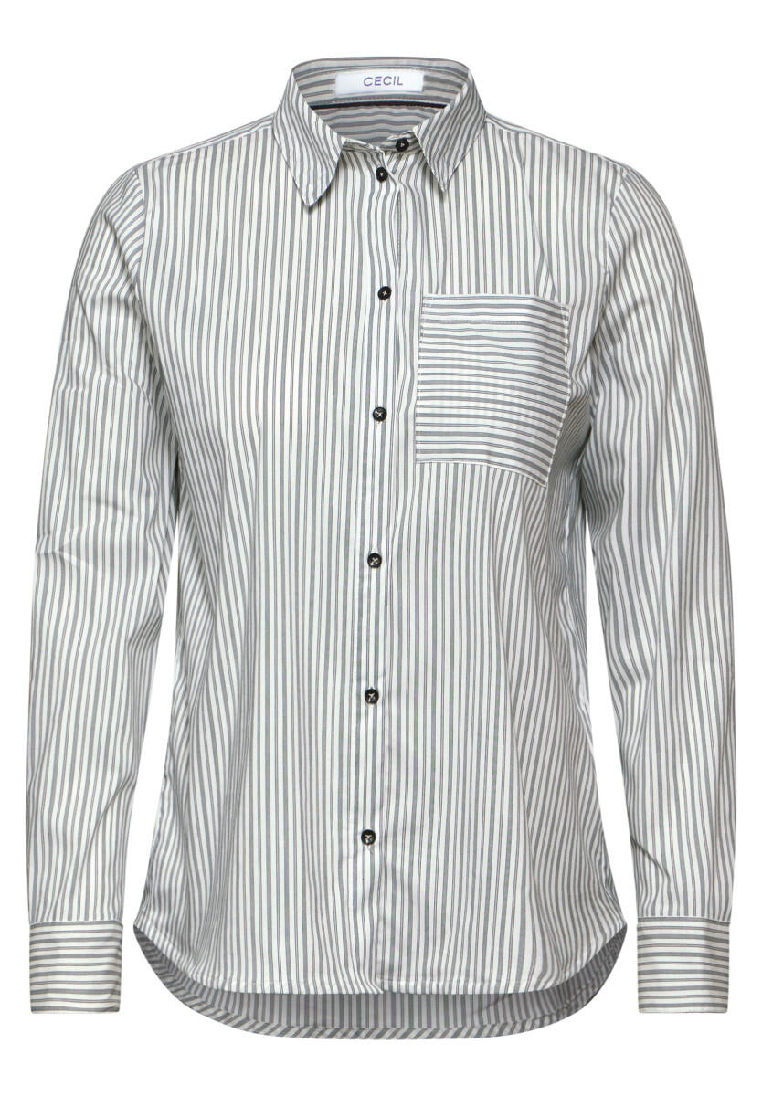 Cecil - Gestreifte Hemdbluse schwarz - Gr. - S von Cecil