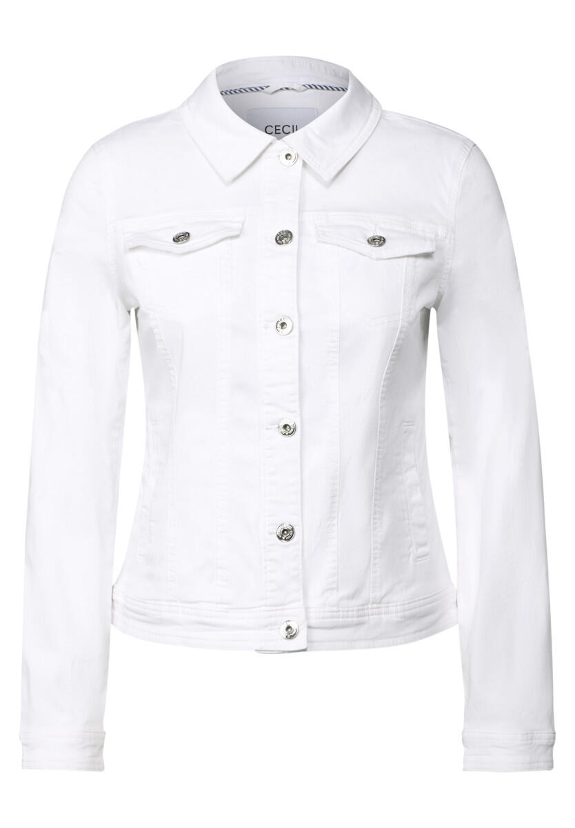 Cecil - Jeansjacke mit Taschen weiß - Gr. - S von Cecil