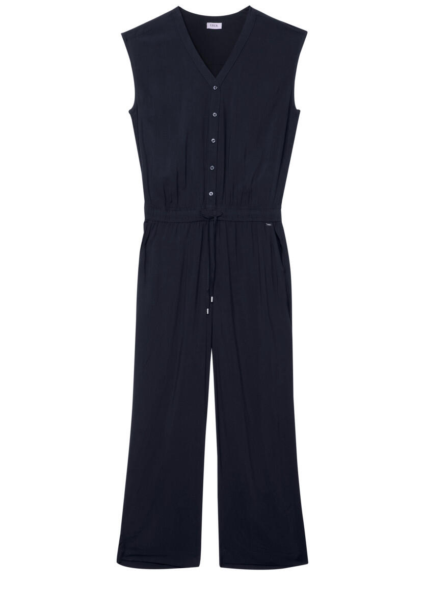 Cecil - Jumpsuit in Unifarbe blau von Cecil