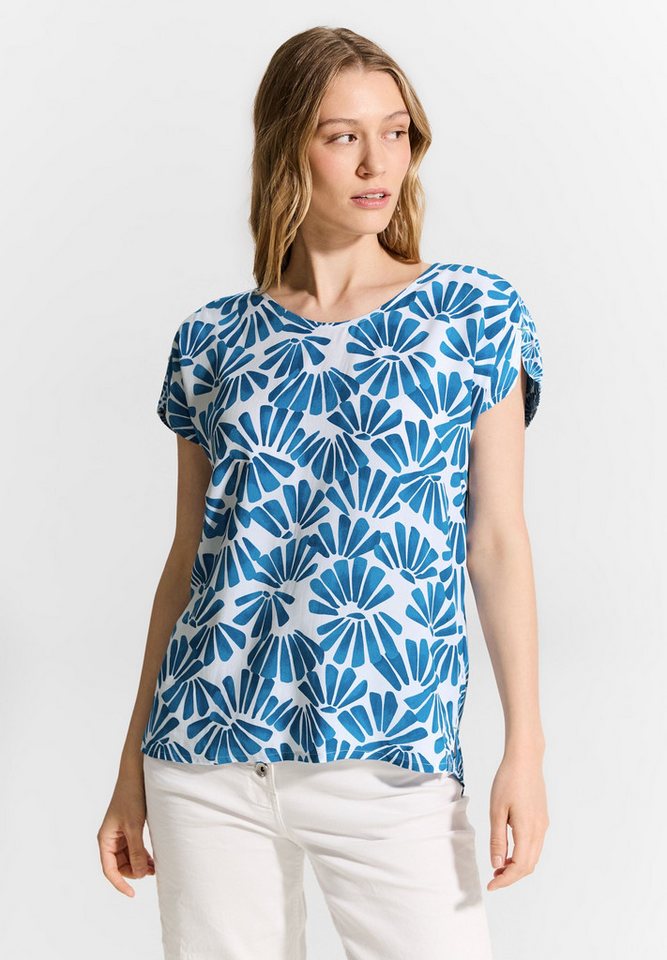 CECIL Kurzarmbluse mit All-Over Print von CECIL
