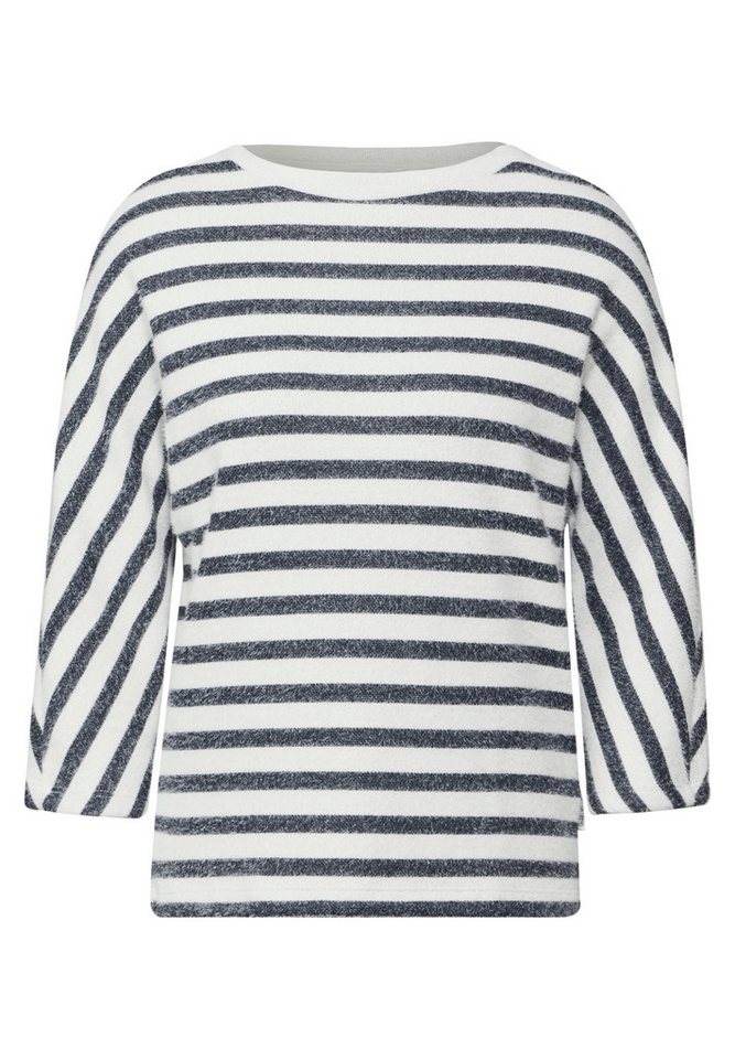 Cecil Kurzarmshirt Striped Featheryarn Shape von Cecil
