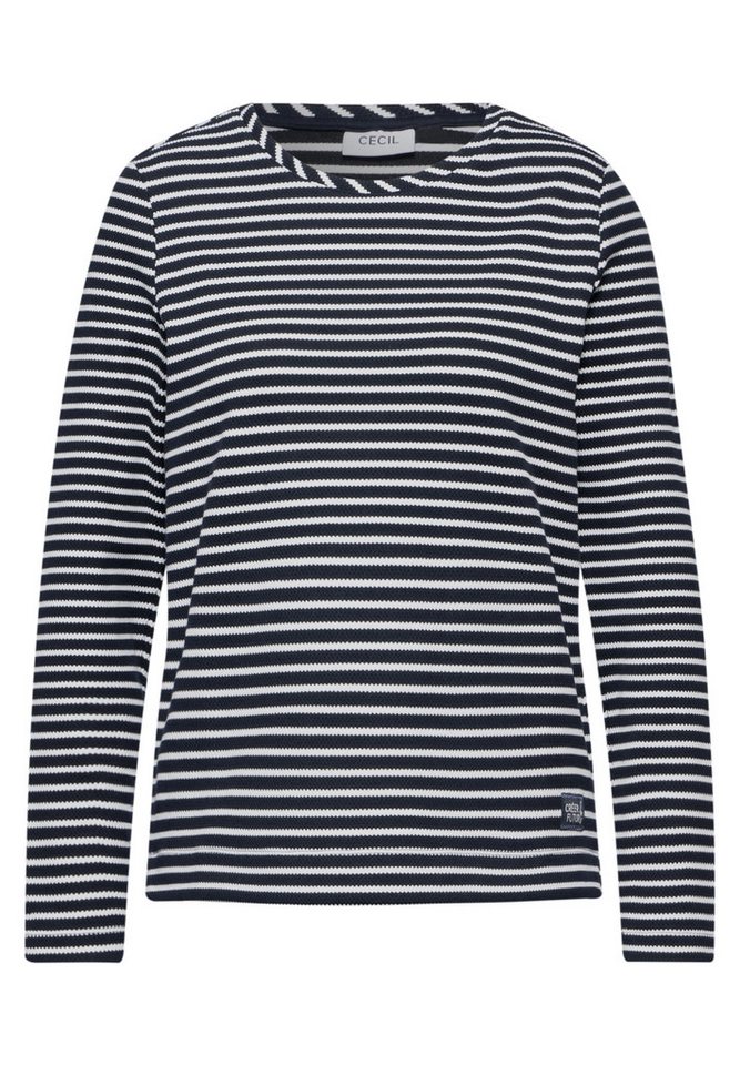 CECIL Longsleeve Gestreiftes Strukturshirt von CECIL