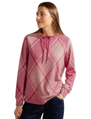 Cecil Damen B320545 Langarmshirt Kariert, Cosy Coral, XXL von Cecil
