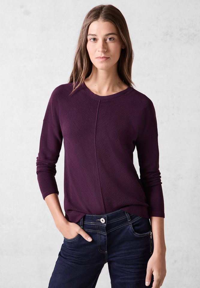 CECIL Langarmshirt mit Streifen-Struktur von CECIL