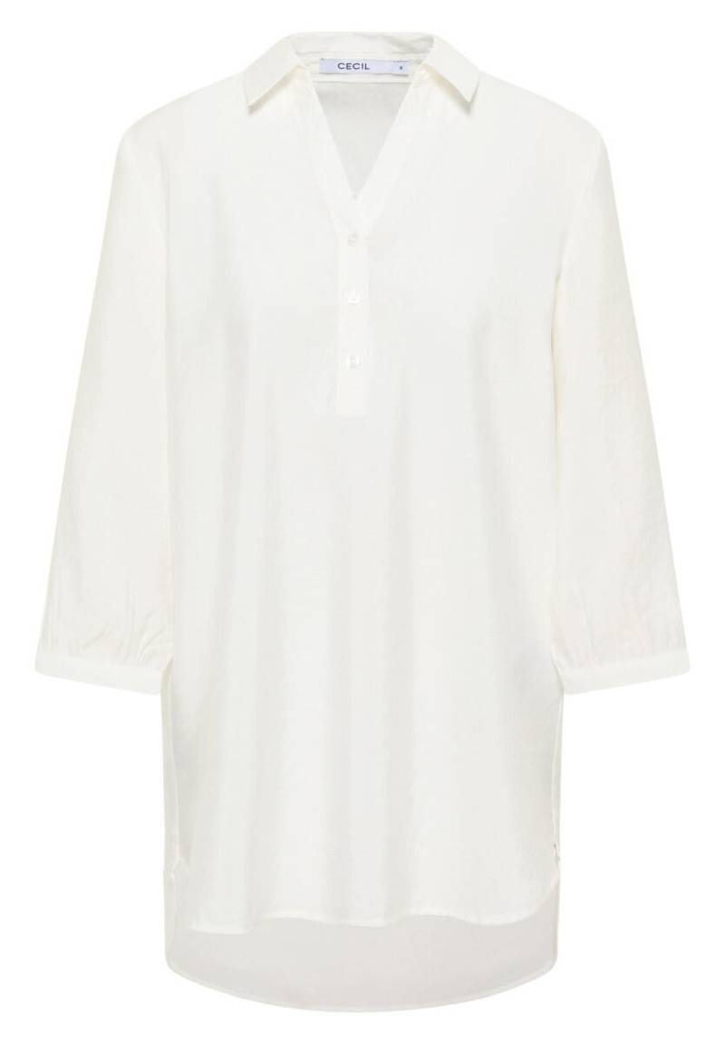 Cecil - Lange Bluse in Unifarbe weiß - Gr. - M von Cecil