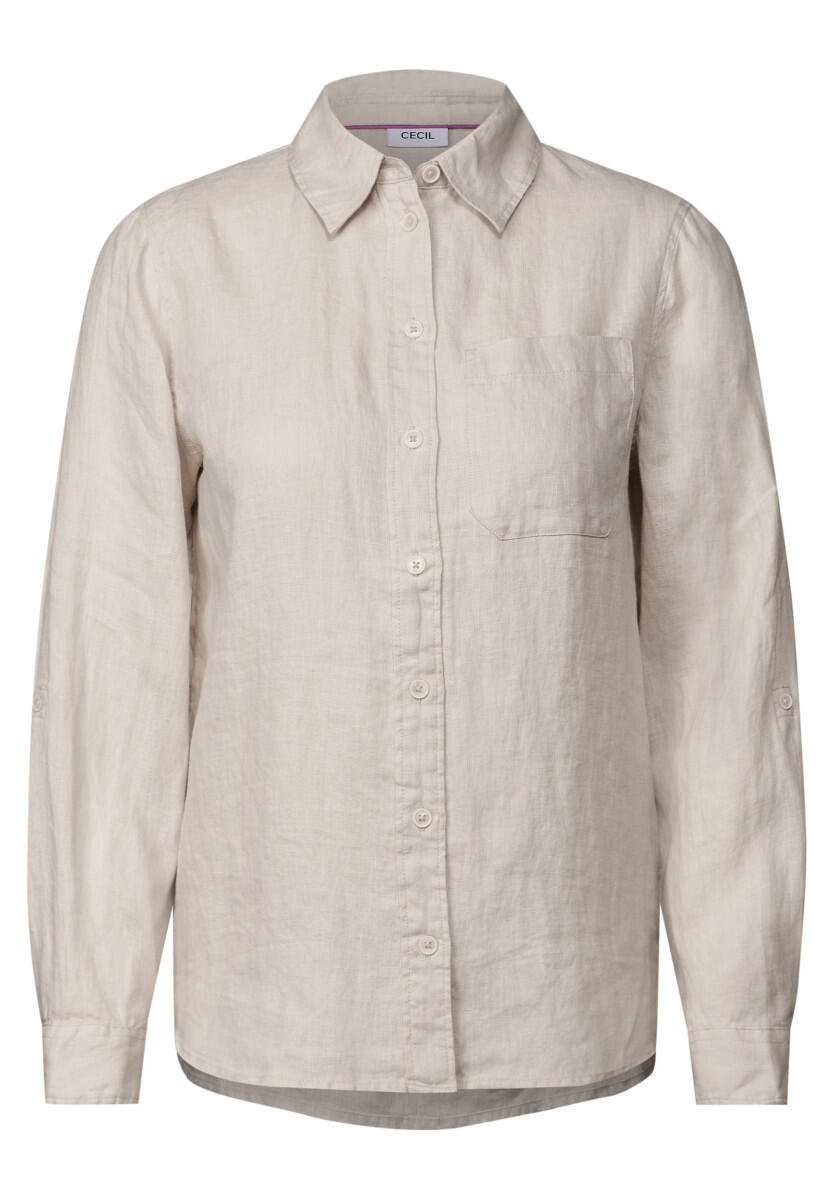 Cecil - Leinen-Hemdbluse beige - Gr. - M von Cecil