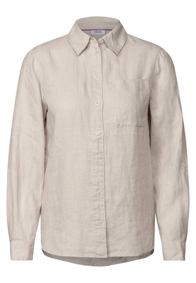 Cecil - Leinen-Hemdbluse beige - Gr. - M von Cecil