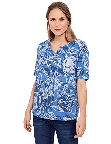 CECIL Damen B343752 Leinenbluse, Marina Blue, XL von Cecil