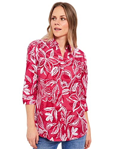 CECIL Damen B343754 Leinenbluse, Strawberry red, X-Large von Cecil