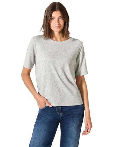 Cecil Damen B322914 T-Shirt, Fog Grey Melange, XS von Cecil