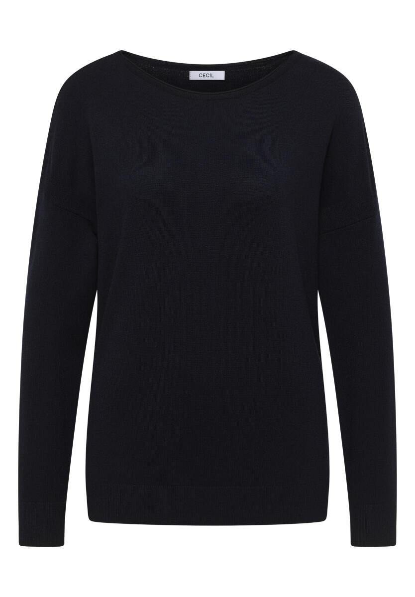 Cecil - Pullover mit Strukturdetail blau - Gr. - S von Cecil