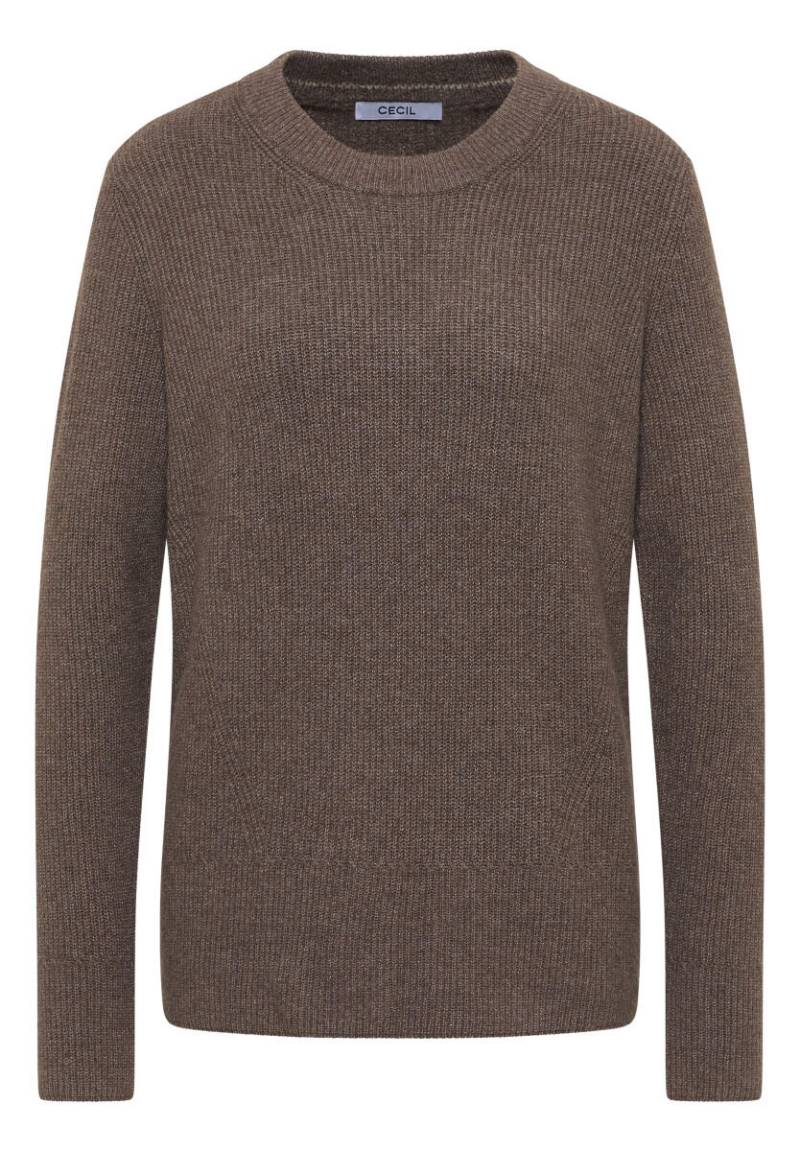 Cecil - Pullover mit Strukturdetails braun - Gr. - M von Cecil