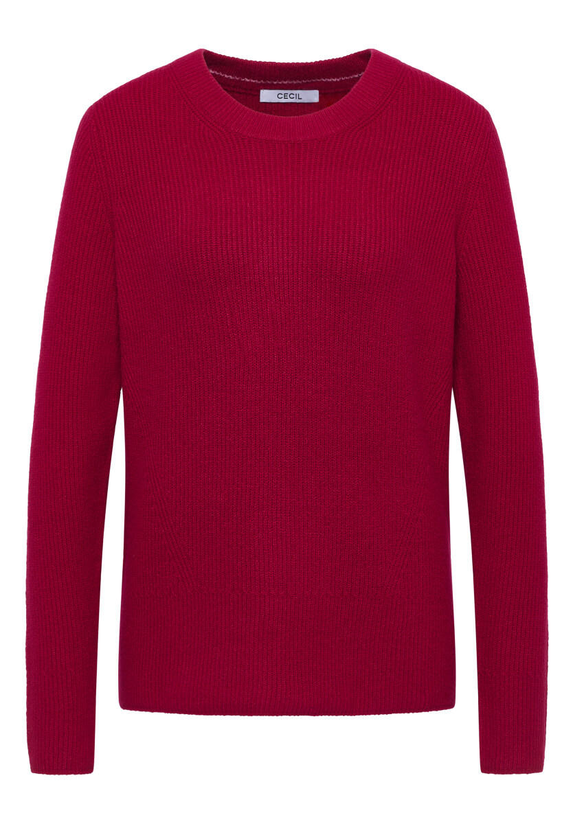 Cecil - Pullover mit Strukturdetails rot - Gr. - S von Cecil