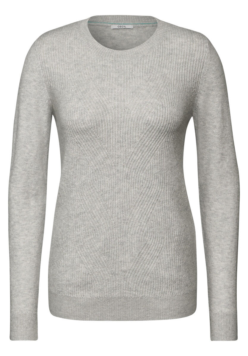 Cecil - Pullover mit Strukturmuster grau - Gr. - XS von Cecil