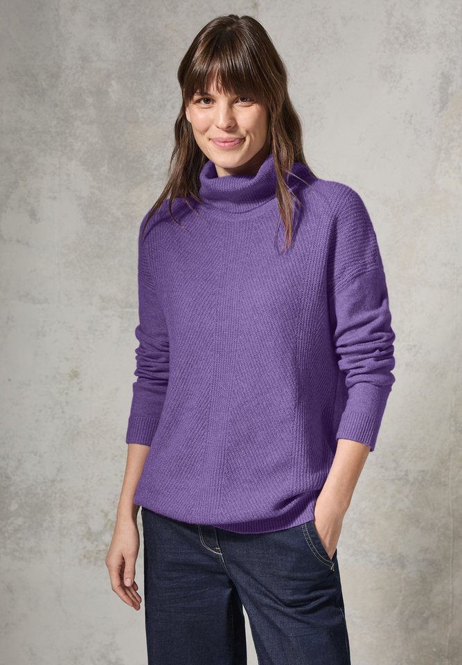 CECIL Rollkragenpullover aus softem Materialmix von CECIL