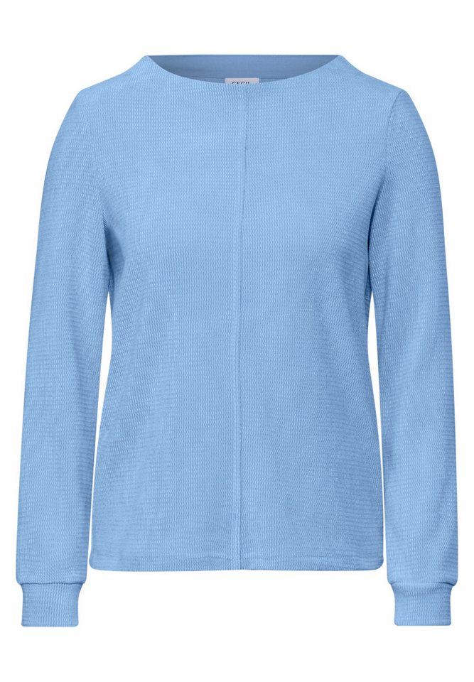 CECIL Shirtbluse Solid Cord Funnel Neck von CECIL